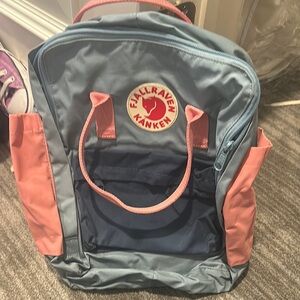Fjällräven Kånken Blue and Pink Backpack